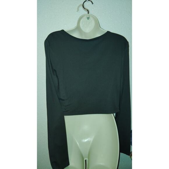 Remidoo long sleeved Crop Top Black XXL New With Tags - Picture 4 of 6